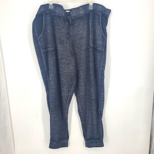 Danskin Black Heathered Plus Size Drawstring Lightweight Joggers Size 4X (26-28)